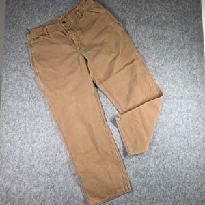 Carhartt B11 BRN Dungaree Carpenter Pants Brown Duck Canvas USA 36 x 32 Gorpcore